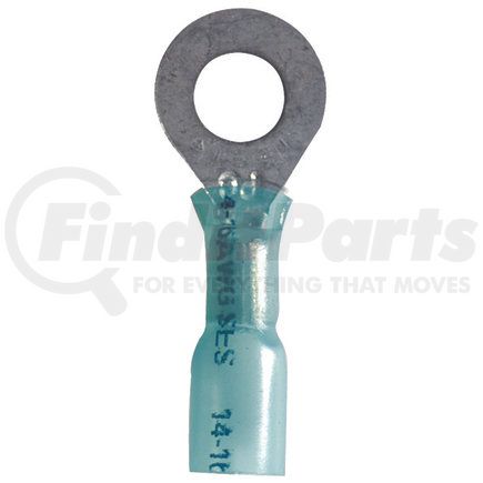 1-1924 by PHILLIPS INDUSTRIES - Ring Terminal - 16-14 ga., Blue, 1/4" Stud, 25 Pieces, Heat Required