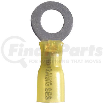 1-1935 by PHILLIPS INDUSTRIES - Ring Terminal - 12-10 ga., Yellow, 5/16" Stud, 25 Pieces, Heat Required