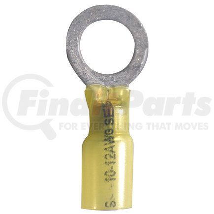 1-1936 by PHILLIPS INDUSTRIES - STA-SRY Crimp & SEAL Ring Terminal - 12-10 Ga., 3/8 in. Stud, Yellow, 25 Pieces