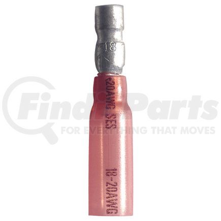 1-2268 by PHILLIPS INDUSTRIES - Male Bullet Connector - 22-18 Ga., .180 in. Diameter, Male, Red