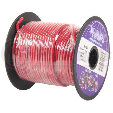 2-125 by PHILLIPS INDUSTRIES - Primary Wire - 14 Ga., Red, 100 ft., Spool, SAE J1128, Type GPT