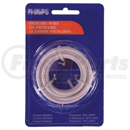 2-1063 by PHILLIPS INDUSTRIES - Primary Wire - 18 Ga., White, 40 ft., Polybag, SAE J1128, Type GPT