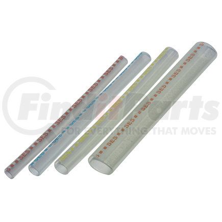 6-351 by PHILLIPS INDUSTRIES - Heat Shrink Tubing - 20-10 Ga., Clear/Red Dash, Six/ 6 in. Pieces