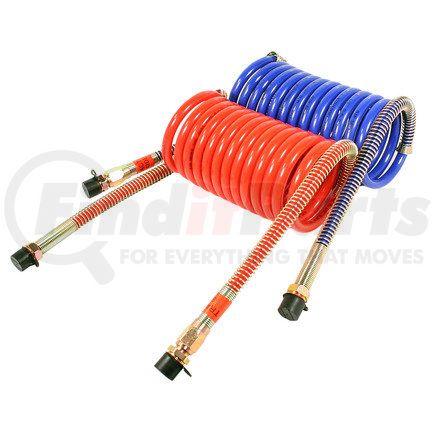 11-712 by PHILLIPS INDUSTRIES - Air Brake Air Line - Standard Coiled Air 12 Feet, Pair (Red and Blue)