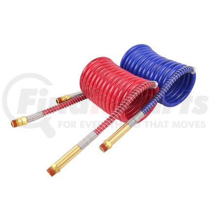 11-5110 by PHILLIPS INDUSTRIES - Air Brake Hose Assembly - 1/2 in. NPTF 8 Feet, Pair (Red and Blue)