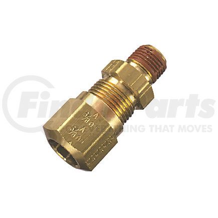 12-8304 by PHILLIPS INDUSTRIES - Compression Fitting - Male Connector, Brass, 1/4 in. Tube Size, 1/8 in. Pipe Size