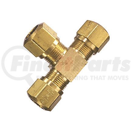 12-8604 by PHILLIPS INDUSTRIES - Compression Fitting - 10 Pieces, Tee-Ends, Brass, 1/4 in. Tube Size