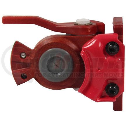 12-318 by PHILLIPS INDUSTRIES - Air Brake Service Gladhand Coupler with Shut-Off Petcock - Surface Mount, Red