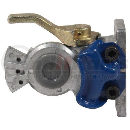 12-336 by PHILLIPS INDUSTRIES - Air Brake Service Gladhand Coupler with Shut-Off Petcock - Surface Mount, Blue