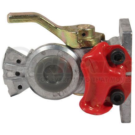12-338 by PHILLIPS INDUSTRIES - Air Brake Service Gladhand Coupler with Shut-Off Petcock - Surface Mount, Red