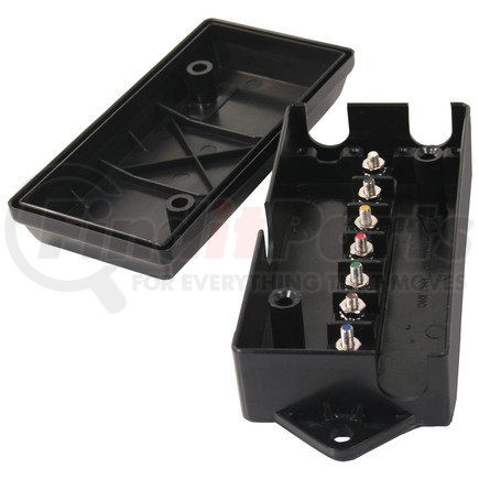 15-960 by PHILLIPS INDUSTRIES - Trailer Junction Box - Black Junction Box, Seven #10 Stud Posts