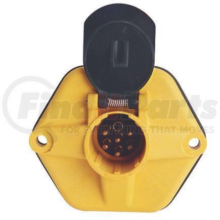 16-863 by PHILLIPS INDUSTRIES - ISO Trailer Receptacle Socket - Solid Pin, with 30 AMP CB, with Female Ground Pin