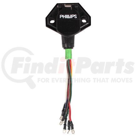 16-7890 by PHILLIPS INDUSTRIES - Trailer Receptacle Socket - with Ring Terminals with Circuit Breakers