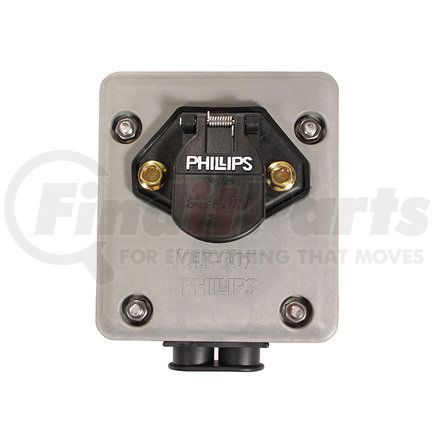 16-80002 by PHILLIPS INDUSTRIES - Trailer Nosebox Assembly - 7-Way Nosebox without Circuit Breakers, Solid Pin