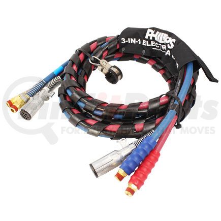 22-2151 by PHILLIPS INDUSTRIES - Air Brake Hose and Power Cable Assembly - 12 ft. with Zinc Die-Cast Plugs