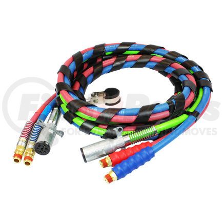 30-2151 by PHILLIPS INDUSTRIES - Air Brake Hose and Power Cable Assembly - 12 ft. with Zinc Die-Cast Plugs