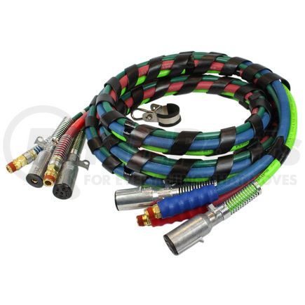 30-2251 by PHILLIPS INDUSTRIES - Trailer Air Brake Air Line Assembly - Single Pole, 12ft, Rubber Air, Spiral Wrapped (5-5008, 17-173)