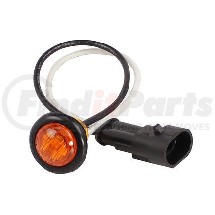 51-34313 by PHILLIPS INDUSTRIES - Marker Light - Amber, Sealed Housing, with 16 Ga., 8 in. Wire Leads