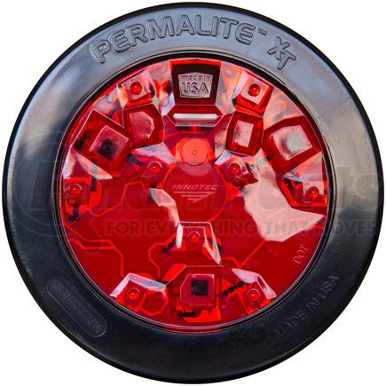 51-40142 by PHILLIPS INDUSTRIES - Brake / Tail / Turn Signal Light - 4 in., Round, Red, for 1/4 in. Trailer Plate Thick