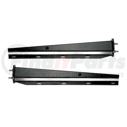 646B-SL by ROADMASTER - Black spring-loaded mud flap hanger, taper style, straight (one pair) 2.5