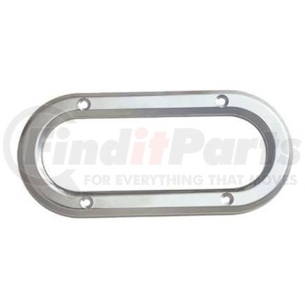 807P by ROADMASTER - Oval chrome ABS plastic bezel with screws 7-3/4"x3-1/2"