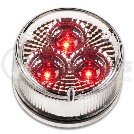 1815-2RC by ROADMASTER - 2" Red Clear Lens 3 Bright LED Marker Light. 2-Prong Connection