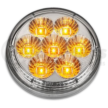 1907-2AC by ROADMASTER - 4" Amber Clear Lens 7 LED STT Light. 3-prong connection