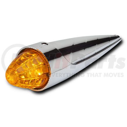 1951A by ROADMASTER - 19 LED Torpedo Cab Marker Light. Chrome Plastic Housing. 2-Wire Lead