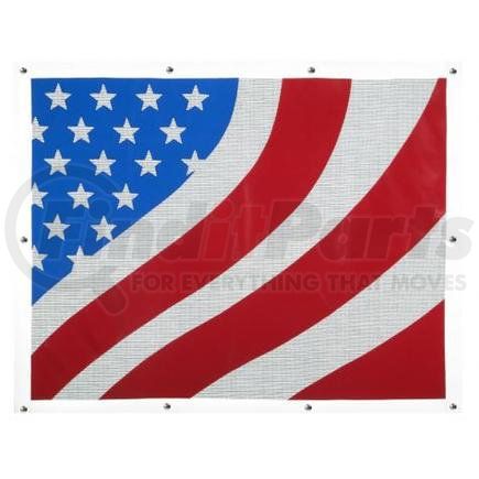 2043F-FLAG by ROADMASTER - Flag Design Bug Screen. Vinyl Mesh. Irregular Size 8 Snaps