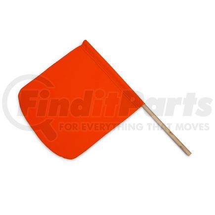 2330-CO by ROADMASTER - Orange High Visibility Poly Cotton Flag with 3/4" x 30" Wood Dowel