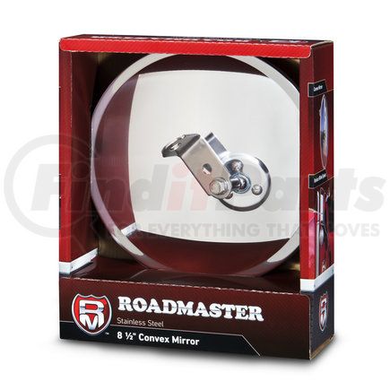 Roadmaster 4081S Door Mirror 8-1/2" Convex mirror head with smooth back, offset mount.