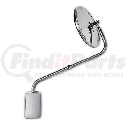 Roadmaster 4222S Hood Mirror 8-1/2" Convex mirror. Includes curved and straight extension.