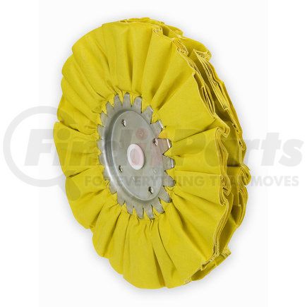 8010-6 by ROADMASTER - 6" Yellow Airway Buffing Wheel 12-ply; 5/8" and 1/2" Arbor