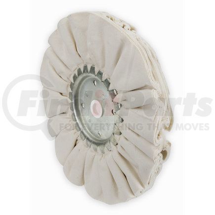 8025-6 by ROADMASTER - 6" White Airway Buffing Wheel 12-ply; 5/8" and 1/2" Arbor