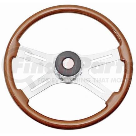 29530 by ROADMASTER - Steering Wheel 18-inch  Chrome Flame Design, Tilt/Telescopic Column