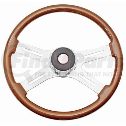29520 by ROADMASTER - Steering Wheel 18-inch  Chrome Flame Design, Tilt/Telescopic Column