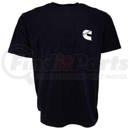 CMN4746 by CUMMINS - T-Shirt, Unisex, Short Sleeve, Black, Cotton, Pocket Tee, Medium