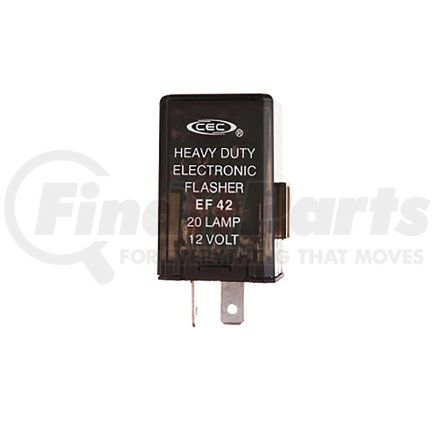 EF-42BP by CEC - Multi-Purpose Flasher - Electronic, Heavy Duty, 12V, 20 AMP, 2-Pin, 11VDC -15VDC, 2 Terminals