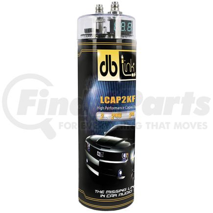 LCAP2KF by DB LINK - Capacitor, Digital, 2.0 Farad, Blue Digital Display with Bracket and Charging Bulb, Black with Blue Lights