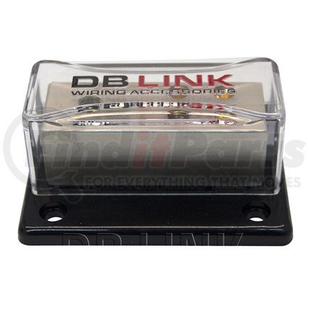 NGB1448X by DB LINK - Ground Distribution Block, Nickel Plated, 4 Gauge Input, (4) 8 Gauge Output, Heat Resistant Plastic Housing