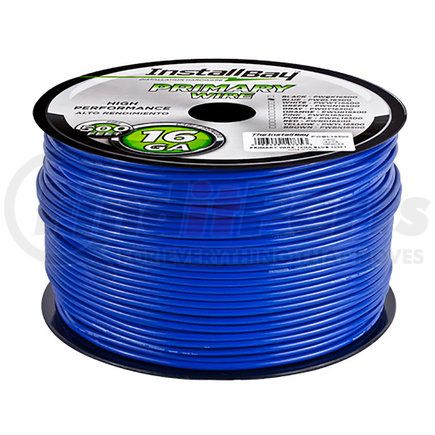 PWBL16500 by THE INSTALL BAY - Primary Wire - 16 Gauge, 500 ft., Blue