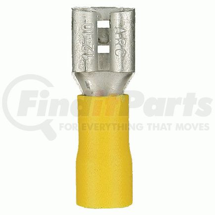 YVMD250 by THE INSTALL BAY - Quick Disconnect, Universal, 12 To 10 Gauge, Yellow Vinyl, .250 Male