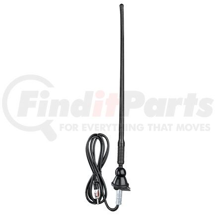 44US07R by METRA ELECTRONICS - Side/Top Mount, for 1" (25mm) Hole Split Ball Applications Antenna, 14" (36cm) Removable Black Conductive Rubber Mast, 54" (137cm) Cable
