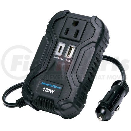 MSI120 by MOBILE SPEC - Power Inverter - Slim Plug-In Design, 120W