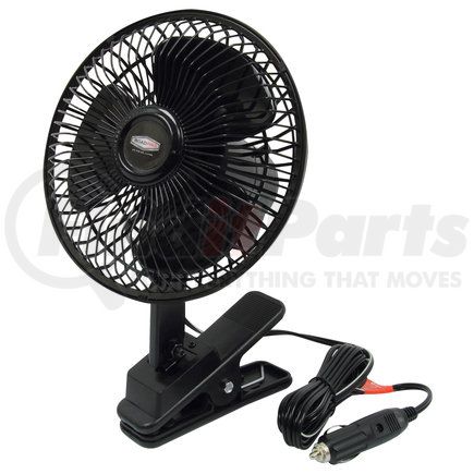 RP-1137 by ROADPRO - Oscillating Fan - 12V, Clip-On/Dash Mount, Portable, Electric, Black