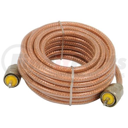 RP-8X18CL by ROADPRO - CB Radio Antenna Cable - Coaxial, 18 ft., Soldered PL-259 Connector, for use with Single CB Antenna SO-239 Stud Mount