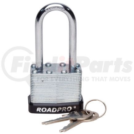 RPLS-40L by ROADPRO - Padlock - 1.50", Steel, Laminated, Double Locking Shackle, with 2 Keys