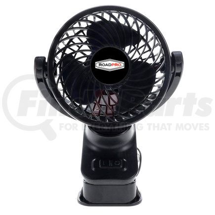 RPUSBFAN by ROADPRO - HVAC Dual Defroster Fan - USB Portable Mini Cooling Fan, Clip-On, Black, 4", for Vehicle/Desk