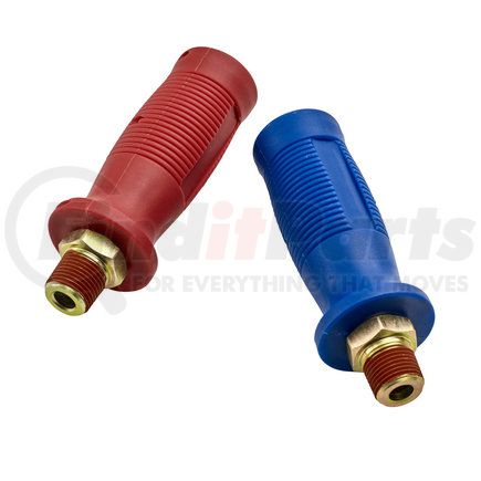 RP1011G by ROADPRO - Air Brake Gladhand Handle Grip - Gladhand Grips Air Hose Disconnect, Red/Blue, with Plastic Handle