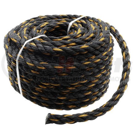 TR-3850 by ROADPRO - Rope - 3/8" x 50 ft., Black/Orange, Polypropylene, 145 lb. Working Limit